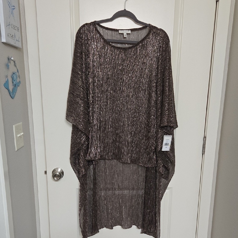 Chaus Metallic Textured Top